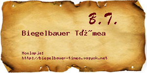 Biegelbauer Tímea névjegykártya