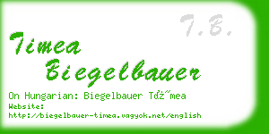 timea biegelbauer business card